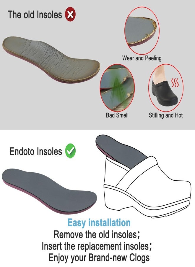 Endoto Insoles for Dansko XP 2.0 Women Clogs Shoes, Replacement Inserts for Footwear Comfort(Size:US W7.5-W8 / EU38) - Image 4